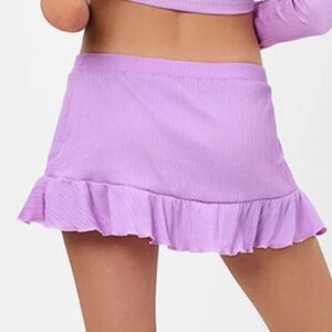 Frankie’s Bikinis “Andrea” Plissé Mini Skirt - wisteria